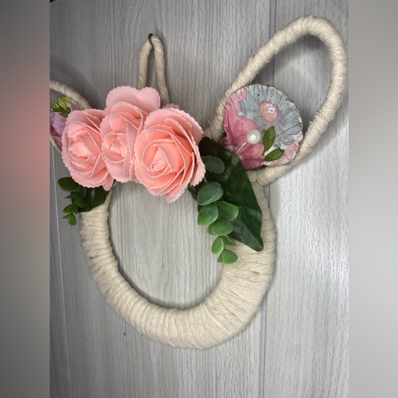 Handmade Easter Knitted Rabbit Wreath / Easter Bunny Wreath, Easter Decoration - Picture 3 of 6